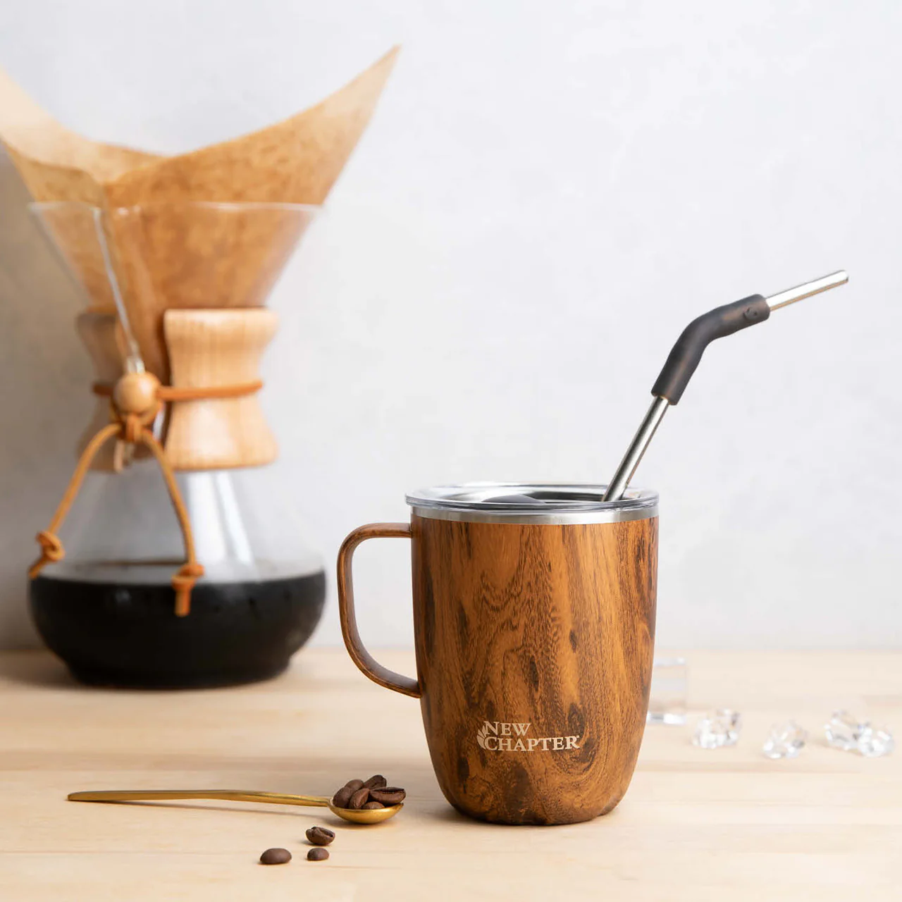 S’well x New Chapter Teakwood Mug - Image 3